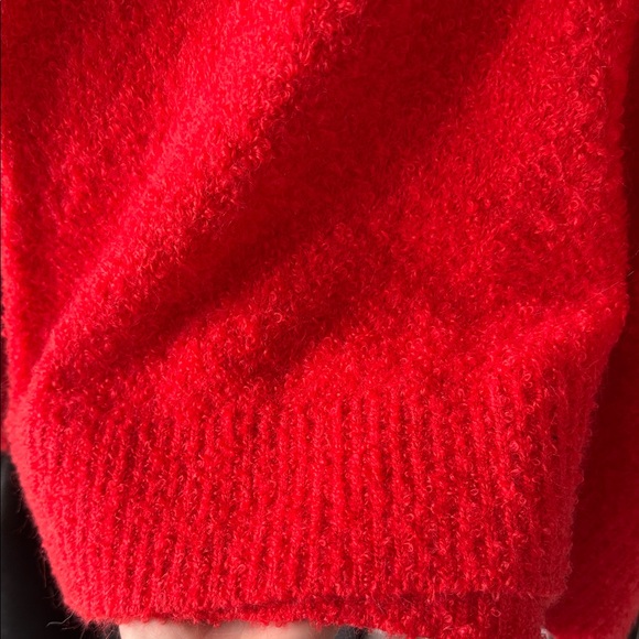 Aerie Vibrant Red V-Neck Sweater - Picture 3 of 4